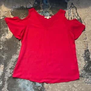 Pink Cold Shoulder Blouse